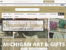 Tablet Screenshot of abundantlivinggallery.com